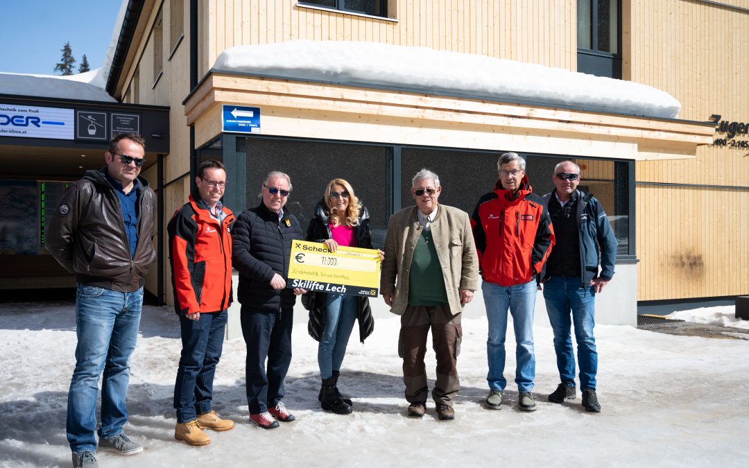 Scheckübergabe Skilifte Lech Ing. Bildstein GesmbH